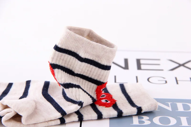 Funny cool socks women cartoon food bread Korean Spring deodorant sweat striped cotton sock Ice cream fries hip hop women