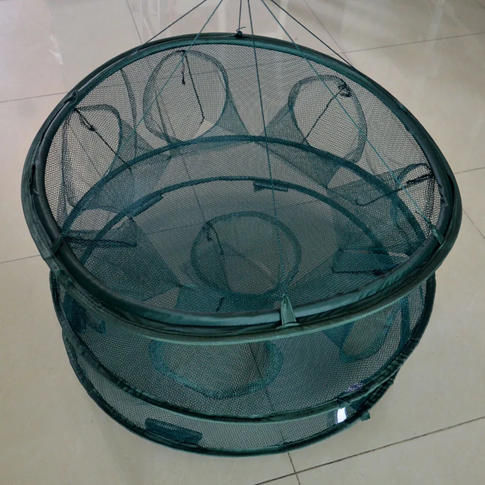 

New products Automatic Fishing Net Shrimp Cage Nylon Foldable Crab Fish Trap Cast Net Cast Folding Fishing Network Free Shipping