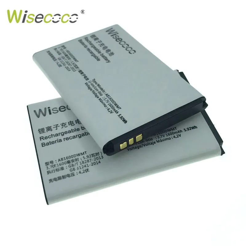 Wisecoco Новинка AB1600DWMT/AB1600DWML батарея для Philips XENIUM S309 CTS309 сменные батареи с номером отслеживания