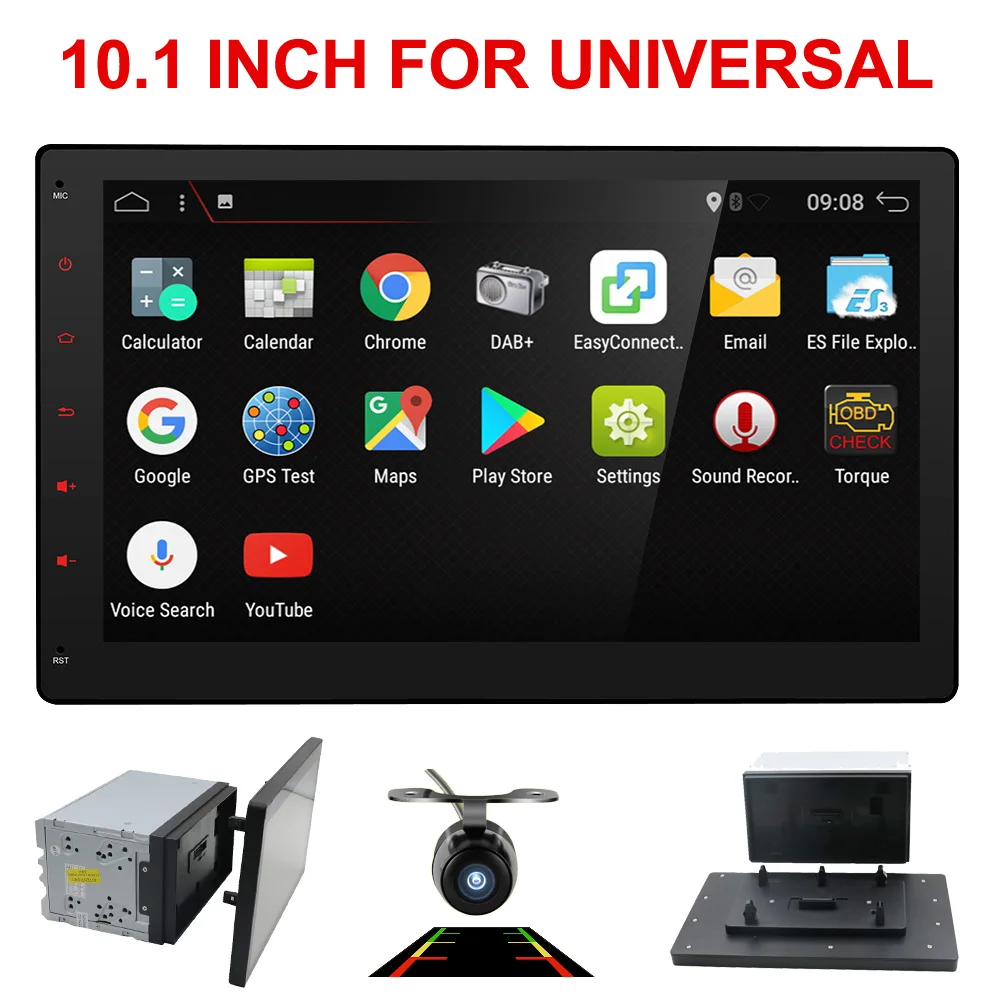 

2GB RAM 16GB ROM Quad Core 10.1" 2 DIN Android 7.1 Universal Car dvd gps navigation With Bluetooth WIFI TV USB BT Car Radio gps
