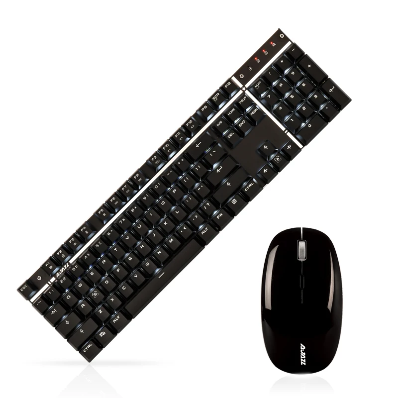 Ajazz A3008 2 4G Беспроводная механическая клавиатура мышь комбо игровая с белой