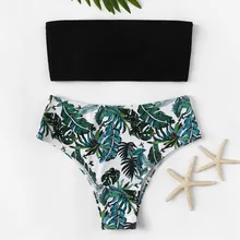 Swmmer Liket майка купальники для женщин купальник для девочек Бандаж с принтом комплект бикини бразильская пляжная одежда купальник