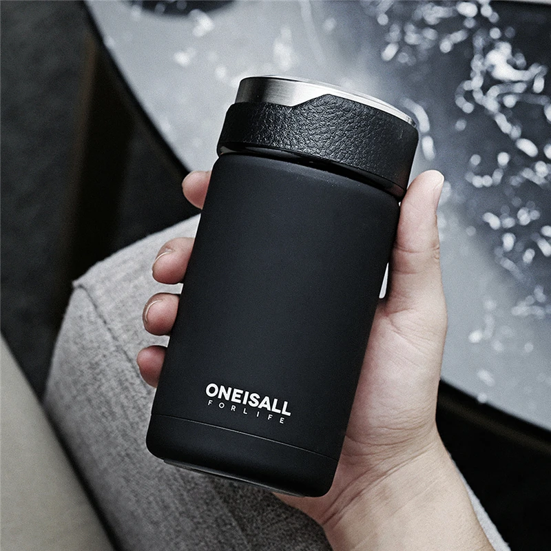 

Vacuum Flasks Coffee Thermos Bottles Tea Infuser Coffee Mug 304 Stainless Steel My Car Thermal Insulation Bottle 380ml NEW