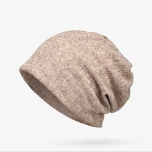 OZyc тюрбан шапка для женщин, шапка бини, Женская мешковатая шапка бини для мужчин, вязаная шапка, мужская шапка, женский шарф Skullies Chapeu