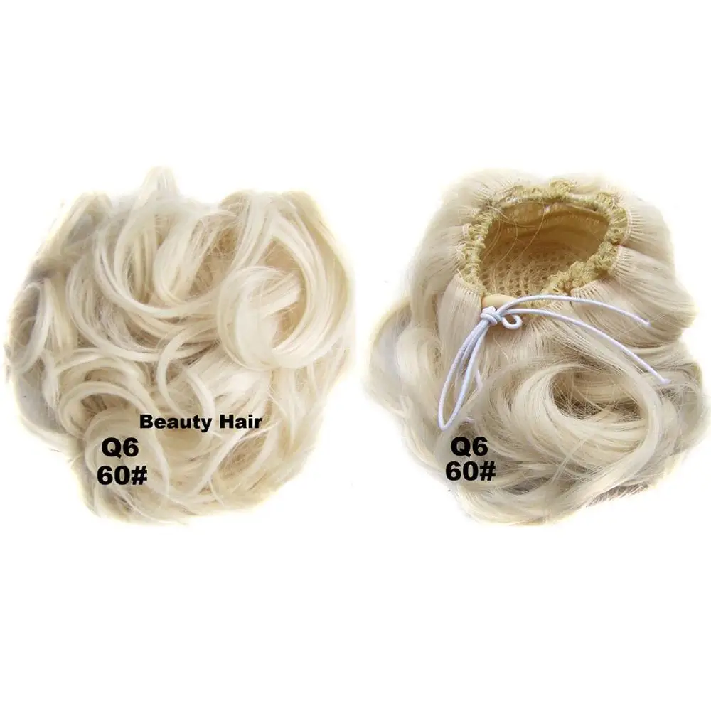 DELICE синтетические кудрявый шиньон женские эластичные волосы булочка шнурок клип в пончик булочки для волос 60 г/шт - Цвет: #60