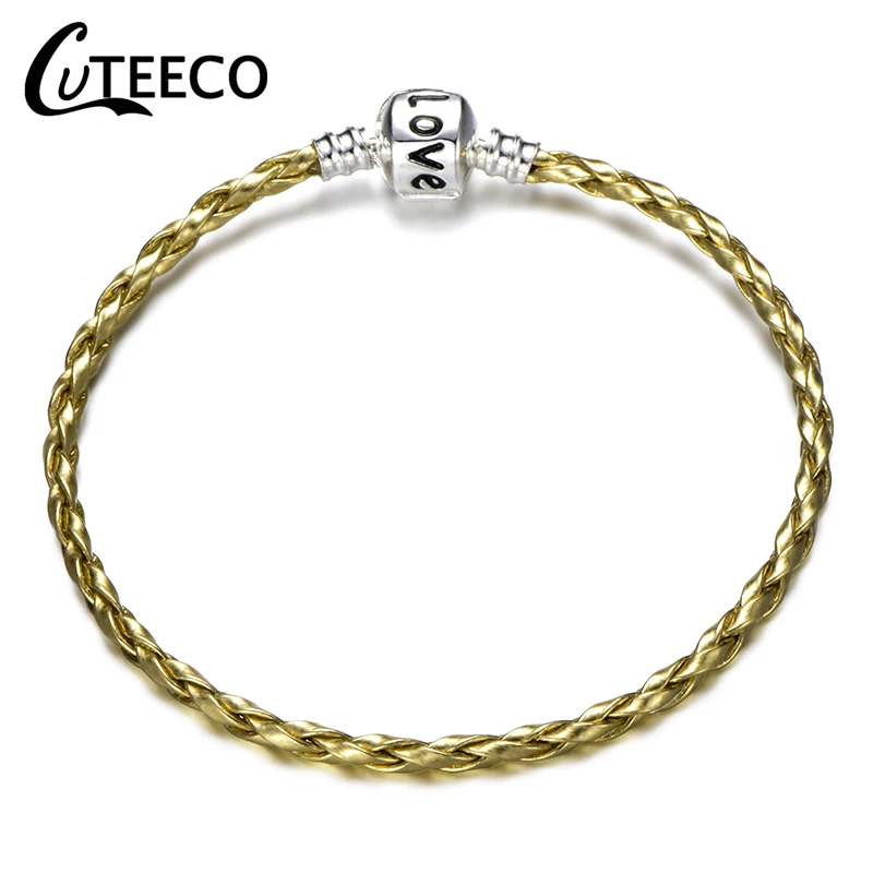 CUTEECO модный кожаный браслет-талисман, 7 цветов, европейский стиль, подходит для брендовых браслетов для женщин, ювелирные изделия дружбы