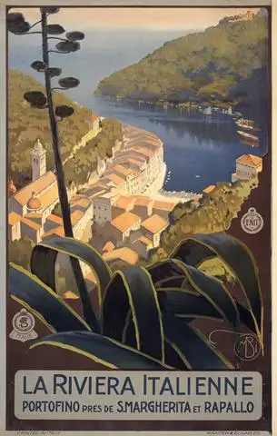 

The Italian Riviera Landscape Travel Poster Vintage Retro Canvas Painting DIY Wall Stickers Home Posters Art Bar Decor