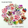 flower PLUM BUTTONS