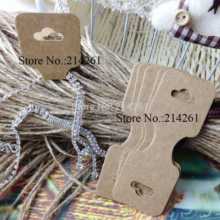 2015 New Kraft Necklace Card DIY Blank Kraft  Neck...