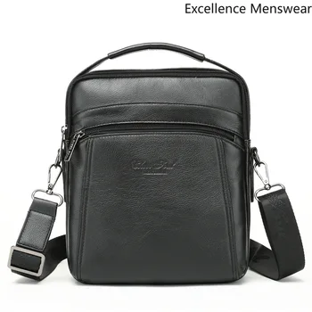 

Business Men's Soft Shoulder Bag Bag Genuine Leather Cowhide Bag Small Work Backpack Multi-functional Handbag for Men Outdoor QQ