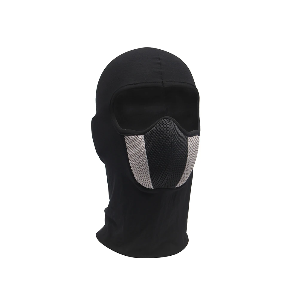 

WAYXIN Men's Motorcycle Face Mask Outdoor Motorcycle Helmet Hood Ski Sport Neck Face Mask Windproof Dustproof Red And Gray