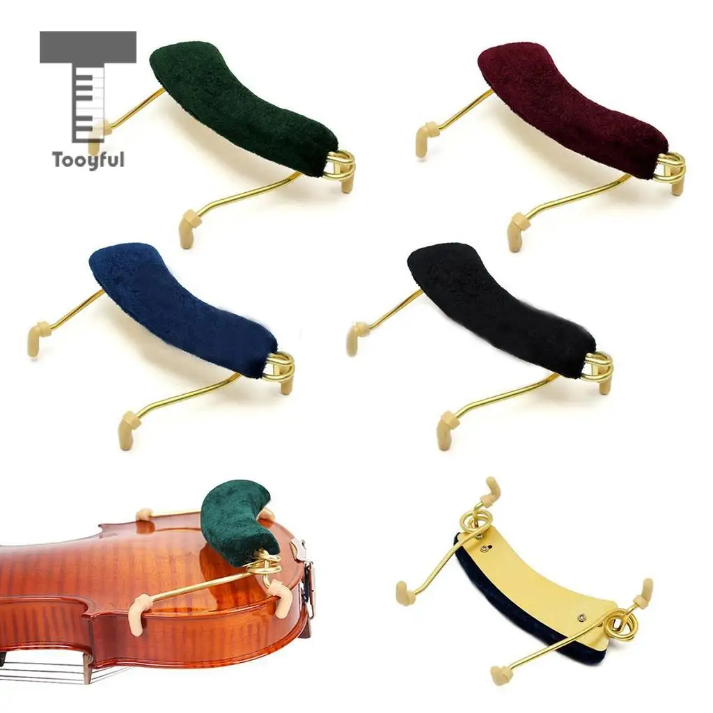 Tooyful Professional Metal Acoustic Guitar Shoulder Rest for 1/2 Violin Spring Shoulder Musical