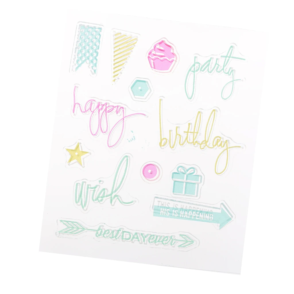 Ice Cream Silicone Clear Rubber Stamp Seal for Scrapbook, Diary, Photo Album, Christmas Xmas Card Making, DIY Craft