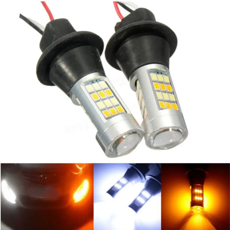 

2018 T20 LED Canbus switchback 1156 Bau15s Ba15s No Error Free LED T20 7440 white and orange 12V Dual color led turn signal