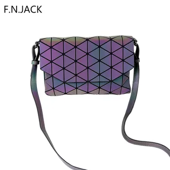 

F.N.JACK New womens shoulder bag fashion night light clutch bags envelope bag triangle geometric girls ladies bags 2019