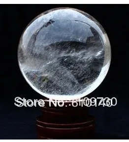 

ruiy 00120 NATURAL CLEAR QUARTZ CRYSTAL SPHERE BALL HEALING GEMSTONE 50mm +stand