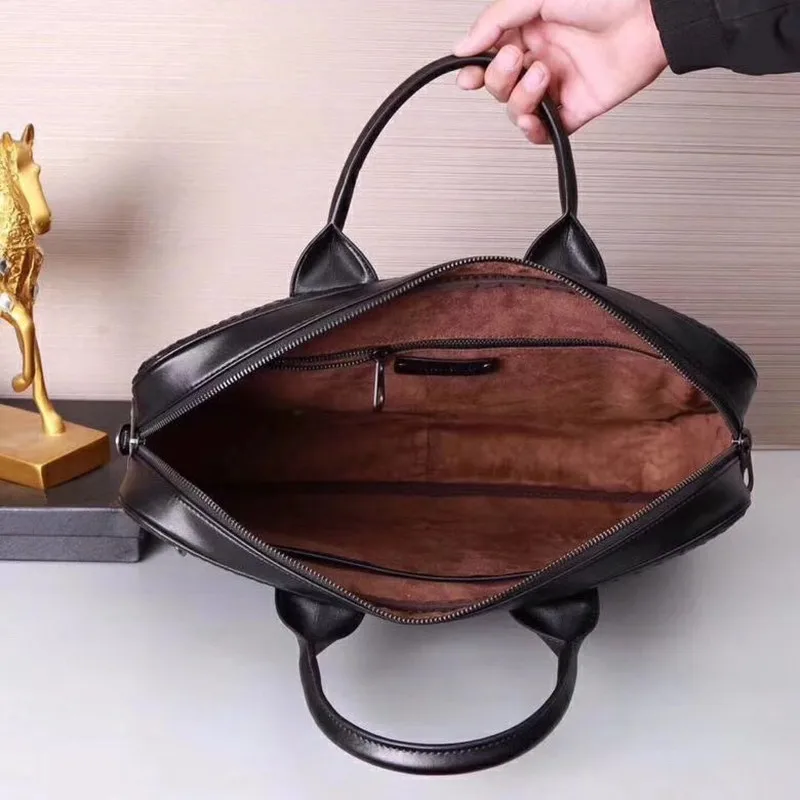 Мужская кожаная сумка kaisilidi ручная мужской кожаный портфель деловая