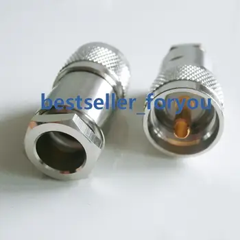 

5X UHF male PL259 Clamp Connector For Coaxial Cable RG8 RG213 RG214 LMR400