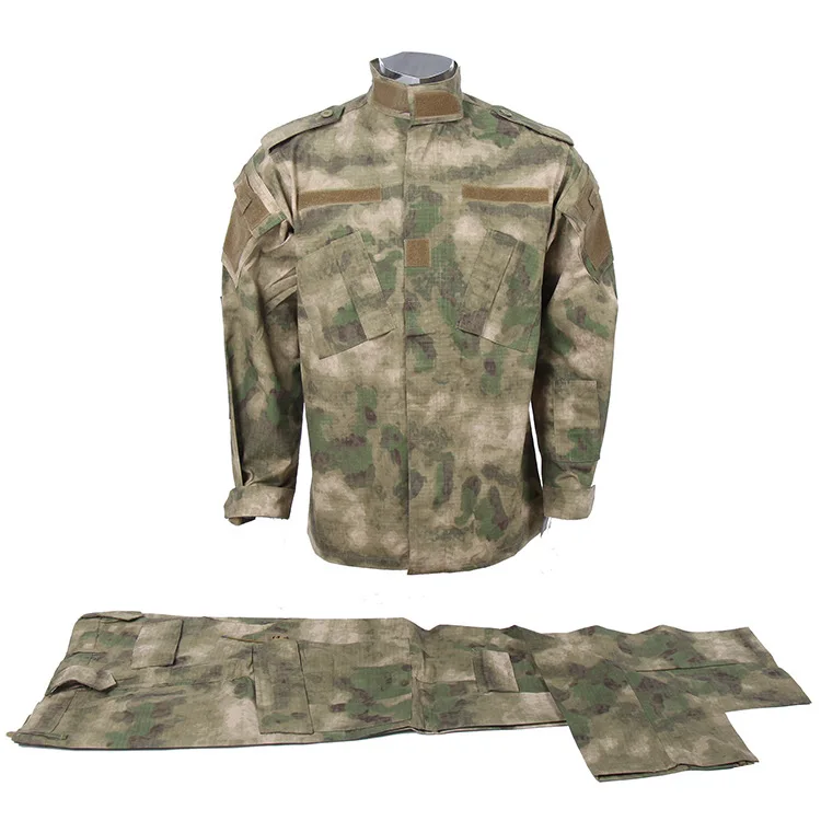 Немецкая камуфляжная армейская военная форма, камуфляжный костюм, пейнтбол, страйкбол, одежда, боевые штаны+ тактическая рубашка - Цвет: FG