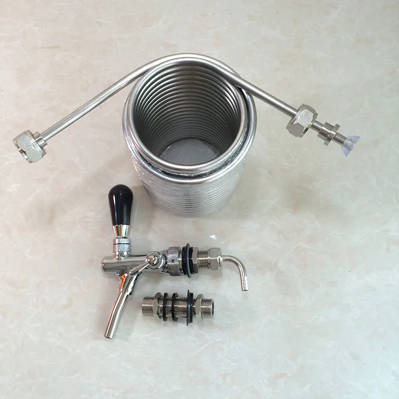

Build Your kegerator Beer Jockey Box coil cooler, tap with comensator set