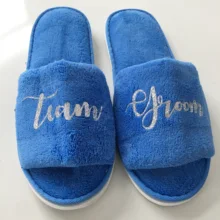 Изготовленные на заказ блестящие украшения для невесты, предметы для вечеринки, сувениры, подарки, индивидуальный подарок, жених, тапочки для подружки невесты