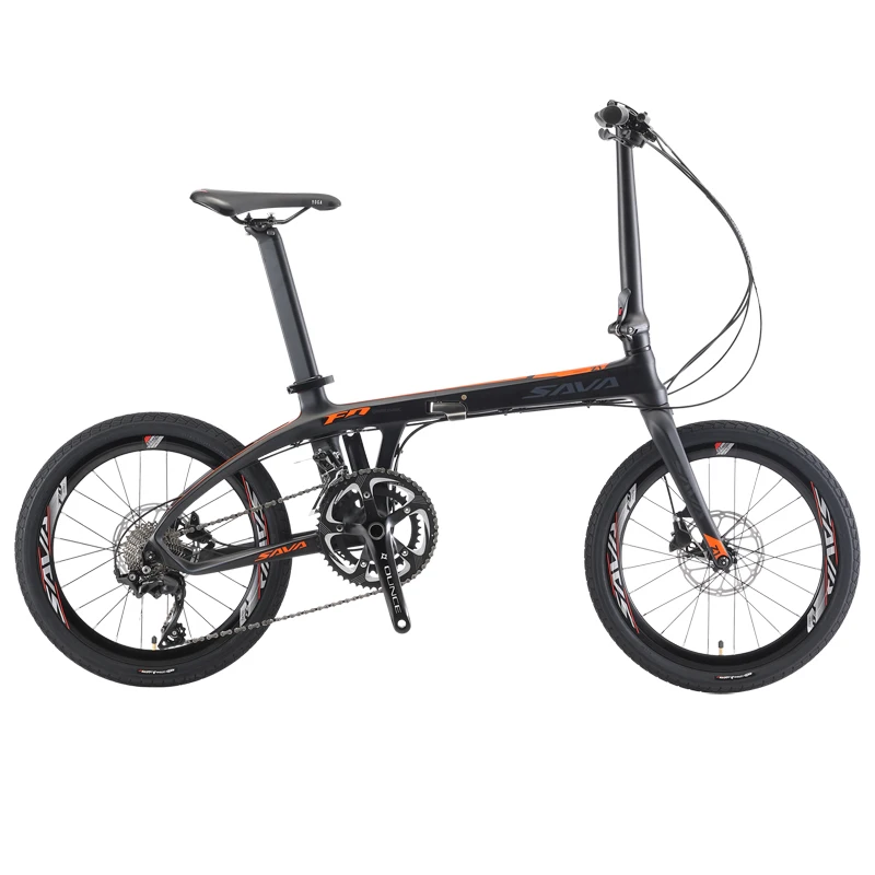 Cheap SAVA Folding Bike 20 inch Folding bicycle Foldable Carbon Folding Bike 20 inch with SHIMANO 105 22 Speed Mini Compact City Bike 5