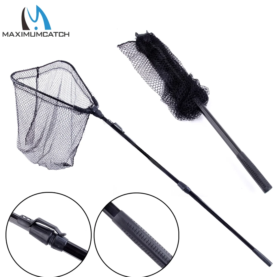 Maximumcatch New Folding Fly Fishing Landing Net with Telescoping