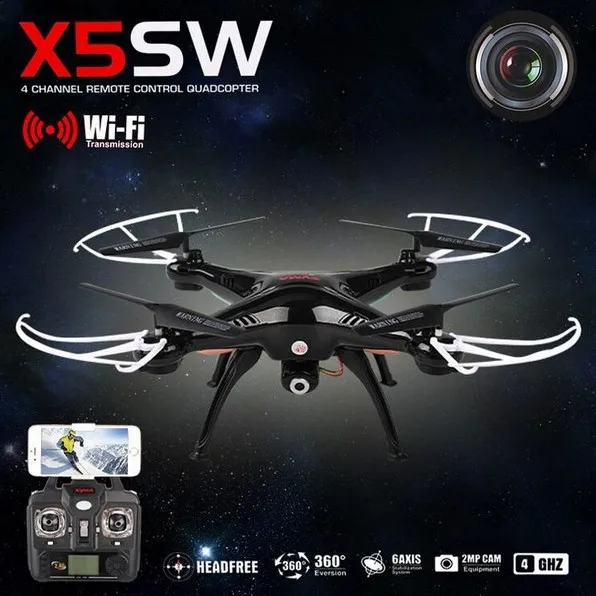 SYMA X5SW with WiFi FPV Camera Headless Real Time RC Helicopter Quad copter RC Drone Quadcopter
