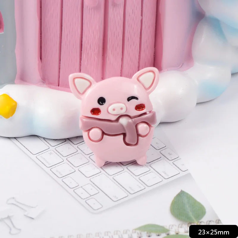 10 шт. Kawaii Единорог Flatback Смола Кабошон милый лебедь панда ремесло для DIY заколки для волос украшения поставки украшения