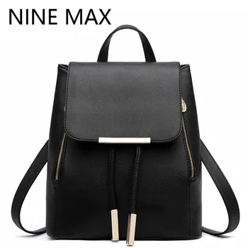 

Women Leisure Backpack High Quality PU Leather Candy-colored School Bags For Teenagers Girls Casual Top-handle Rucksack
