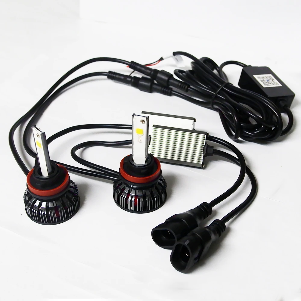 DIC светодиодный H7 H1 фары RGB голос/APP/Bluetooth Управление H4 H13 H3 9005 9006 H11/H8 9012 880 9004 9007 углеродное волокно ремонт яркие противотуманные фары