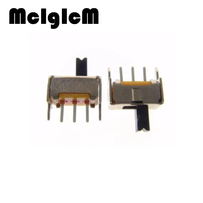 

50pcs Mini Slide Switch Interruptor on-off 3pin 1P2T, toggle switch Handle length: 4MM SS12D07VG4 High quality
