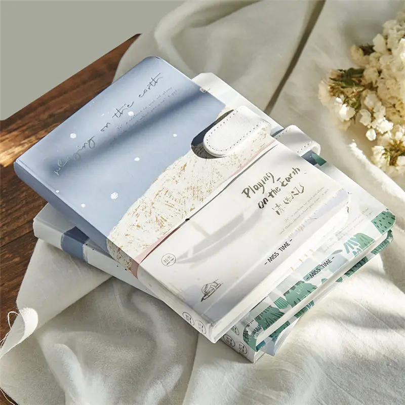 

Coloffice Creative Nature Series 32K Notebook Hand Book DIY High-quality Magnetic Buckle Hardcover Dairy Book Office Supplies