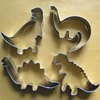 4Pcs/Set Silver Stainless Steel Dinosaur Animal Fondant Cake Cookie Biscuit Cutter Decorating Mould Pastry Baking Tools QW877084 1