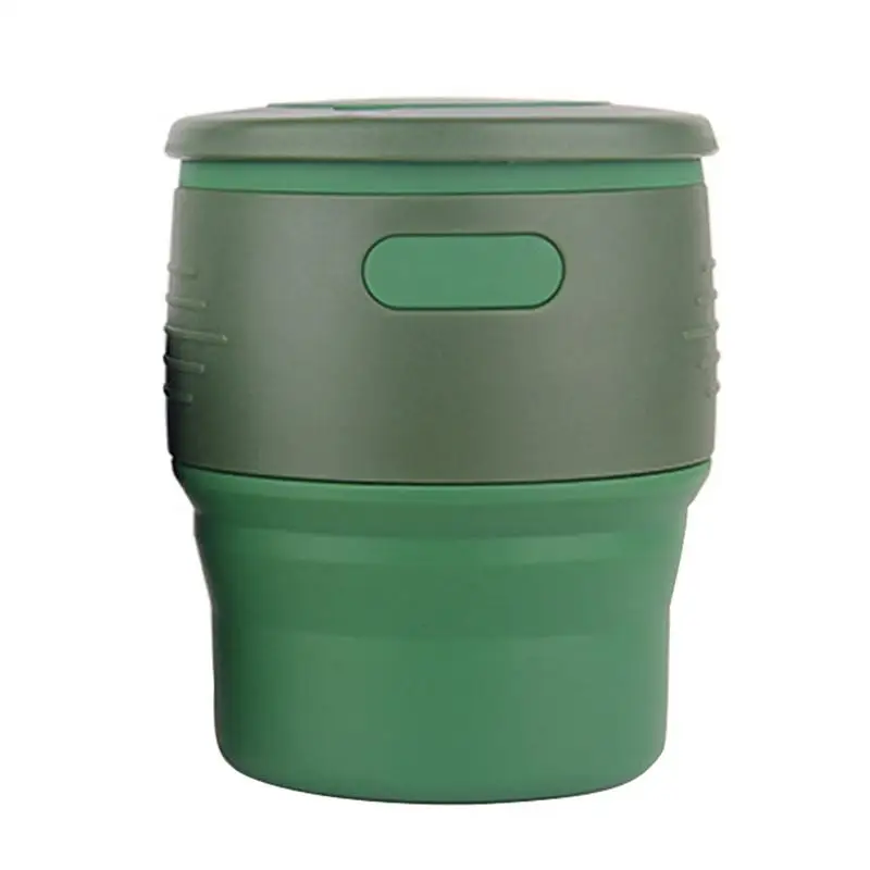 Складной контейнер для воды, силиконовая кофейная чашка, многофункциональная, большой размер, чайная чашка, кухонные принадлежности - Цвет: Green
