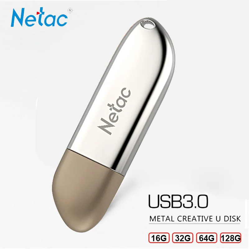 Дешевый Netac металла USB3.0 16 GB 32 ГБ, 64 ГБ и 128 ГБ мини прыжок флэш памяти cle usb флеш накопитель новый флеш диск DIY логотип флеш накопитель USB 3,0