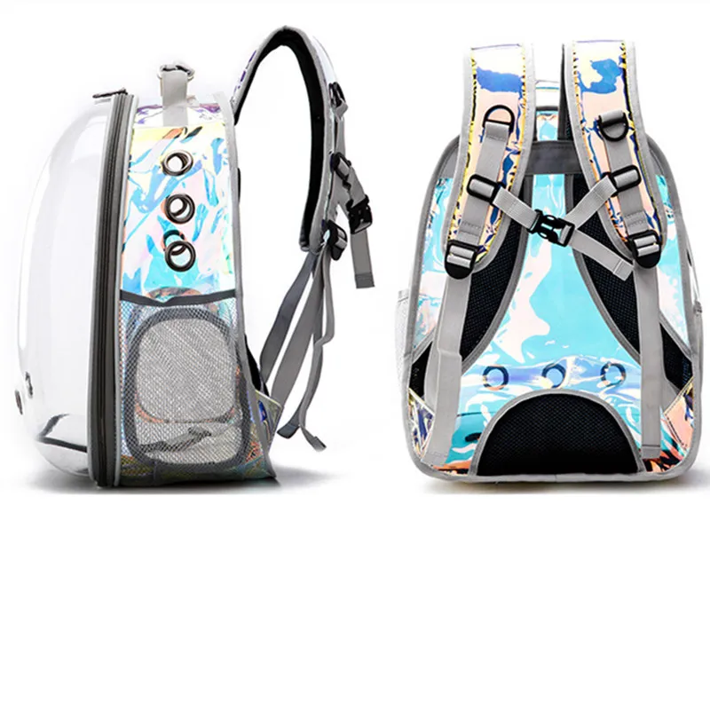 Pet Products Pet Clear Carrier Backpack Adjustable Transparent Pet Cat Dog Backpack Carrier Travel Bag for Small Animals AprT4 (2)
