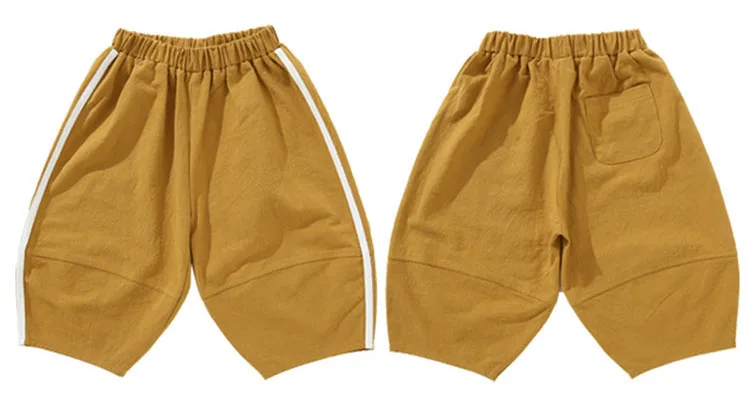 fashion 2018 cotton linen knee length boys pants kids loose trousers clothing children summer pants for teenage boys clothes (11)