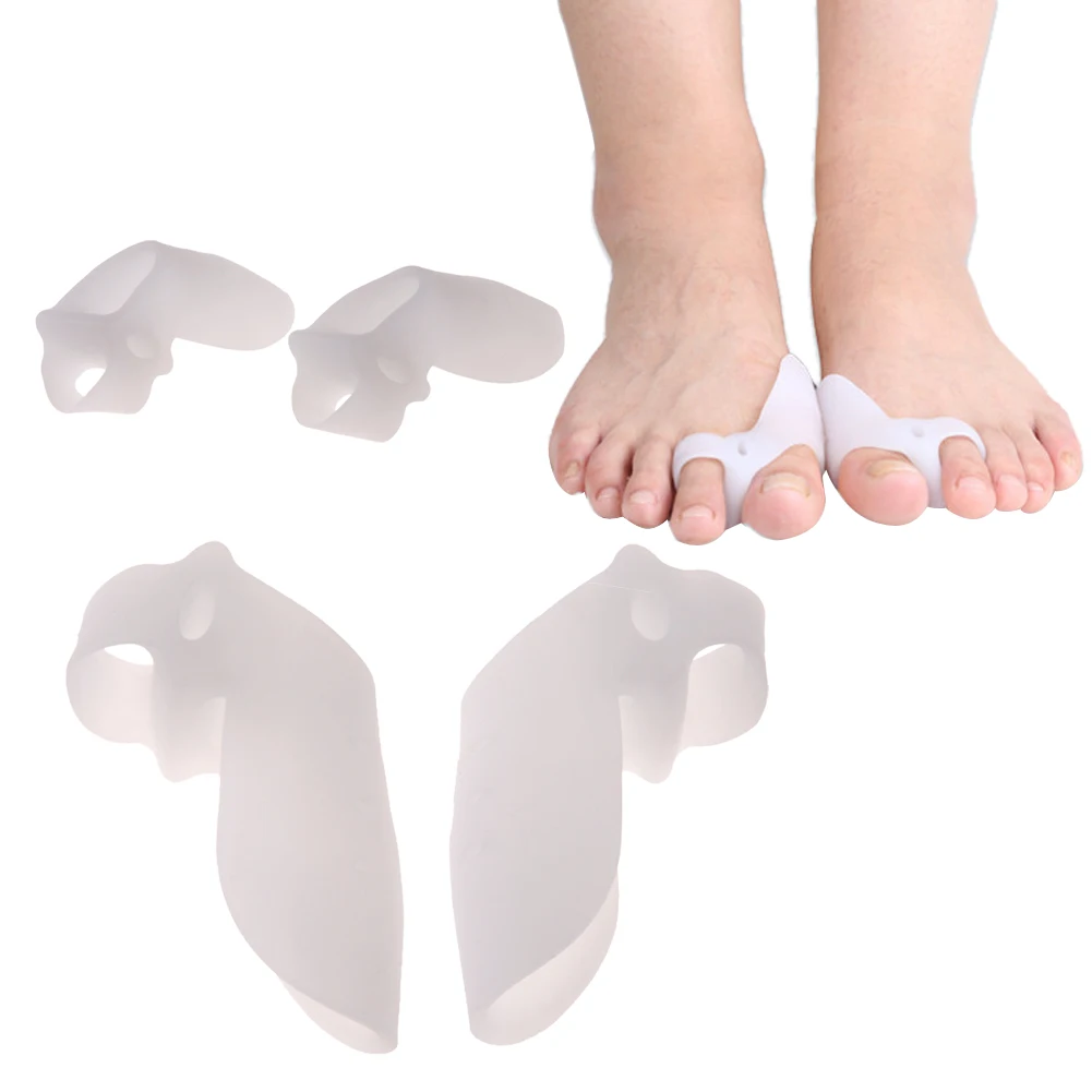 2Pcs Silicone Gel Bunion Splint Big Toe Separator Overlapping Spreader Protection Corrector Hallux Valgus Orthopedic Supplies
