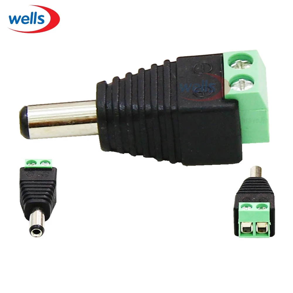 

100 pcs DC Connector Male Female 5.5mm For LED Strip Light CCTV Camera