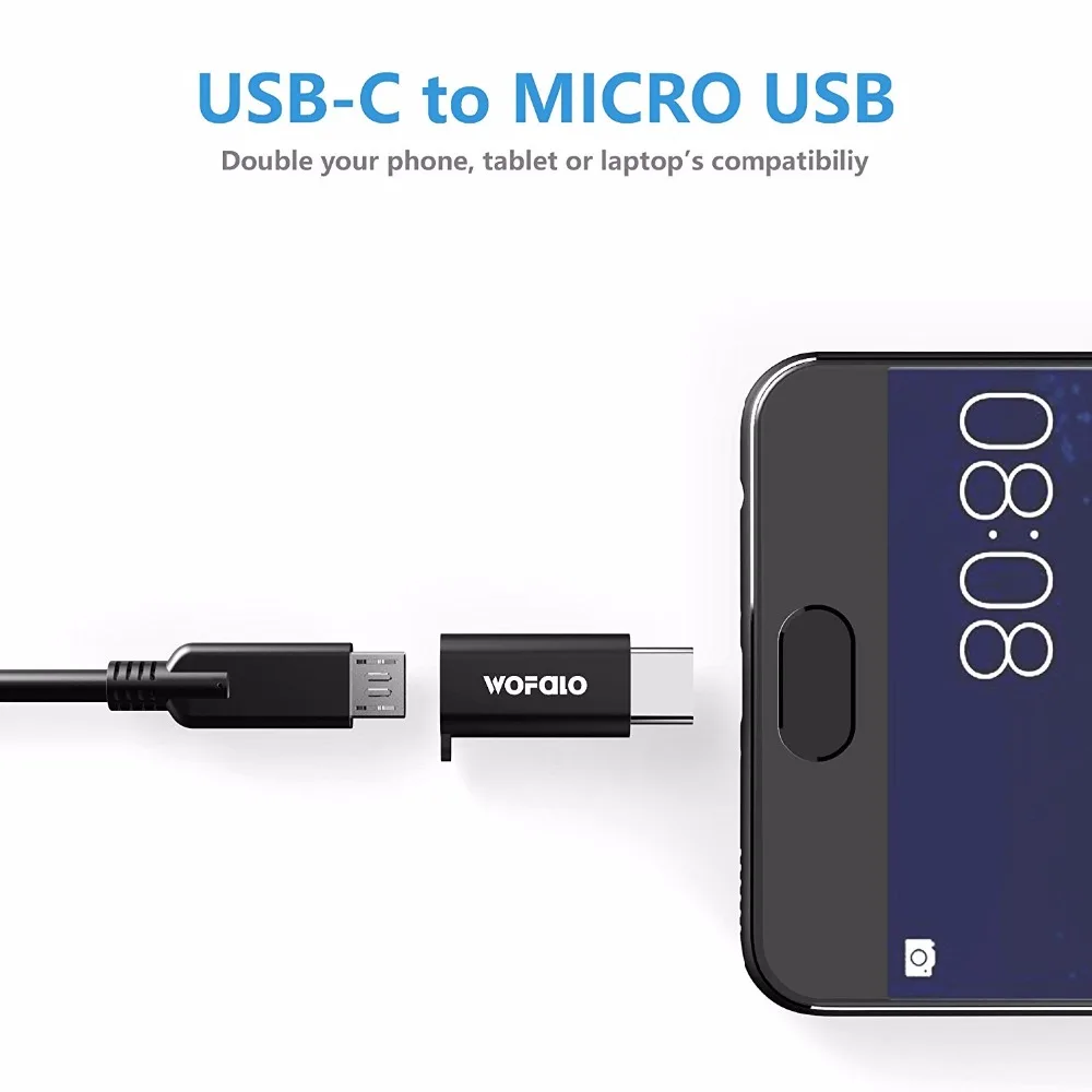Auckly 2 шт./лот usb type C адаптер для Micro USB конвертер разъем с 56 K резистор VGA кабель