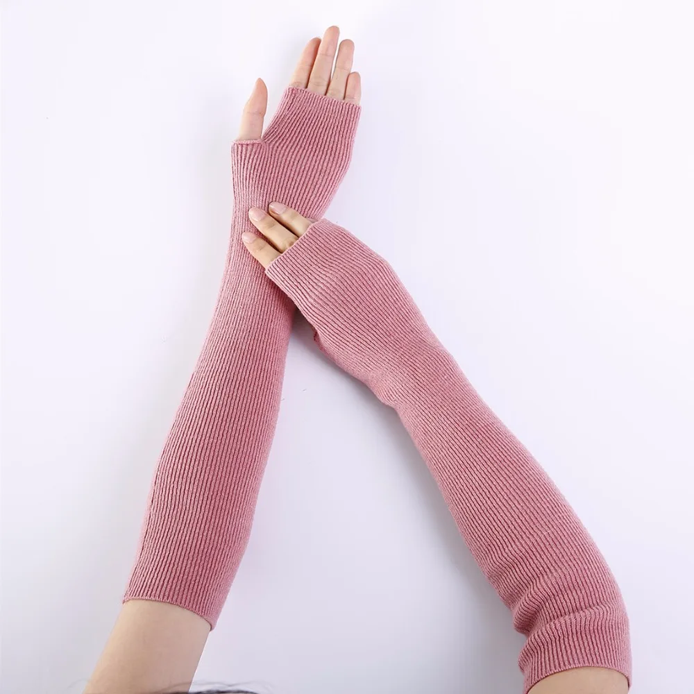 Arm sleeves winter high quality Women Long arm warmers Twisted thick