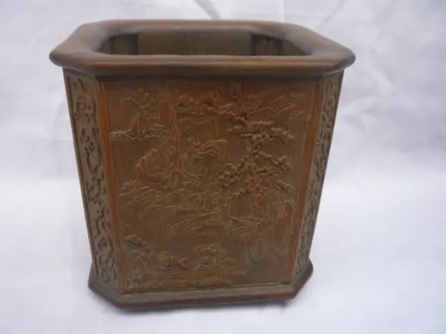 Редкий династии Цин(1736-1785) деревянная кисть горшок