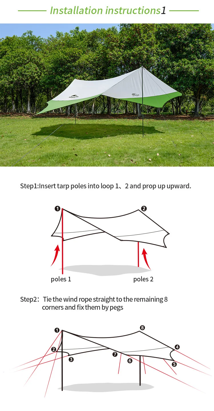 Naturehike Кемпинг тени шестигранный навес открытый многоместный непромокаемый тент Кемпинг негабаритный Pergola открытый офис зонт