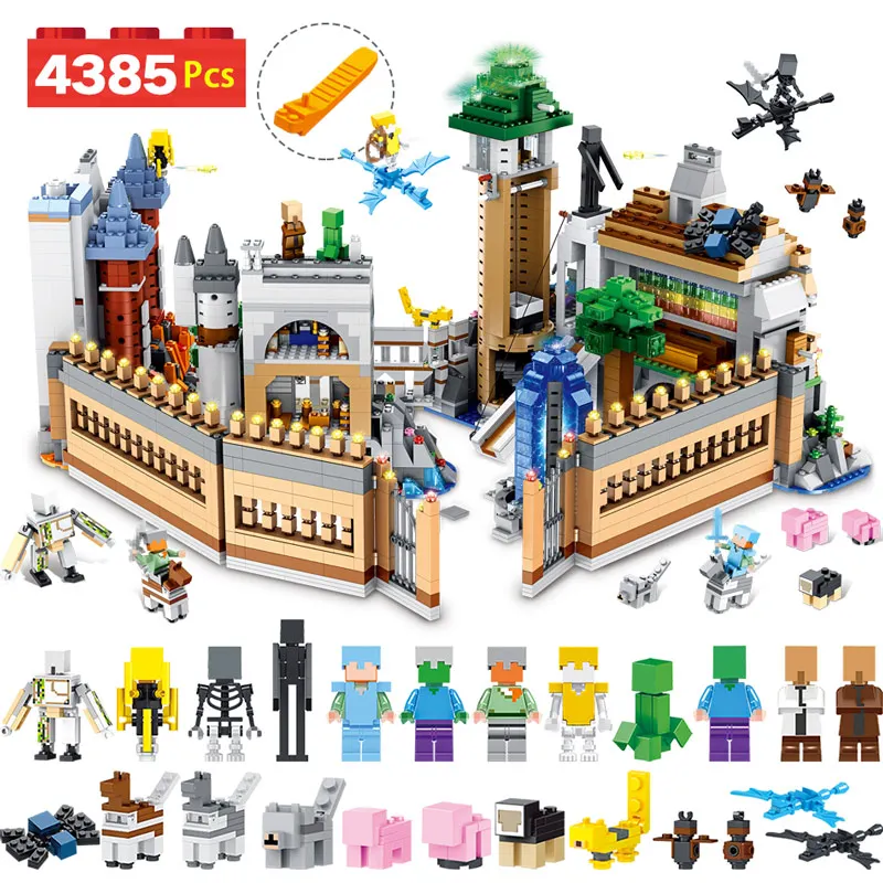 

4385PCS Designer Building Blocks Kit Compatible LegoINGLYS Minecrafted Large Magic Castle Technic Model Bricks Children Toys