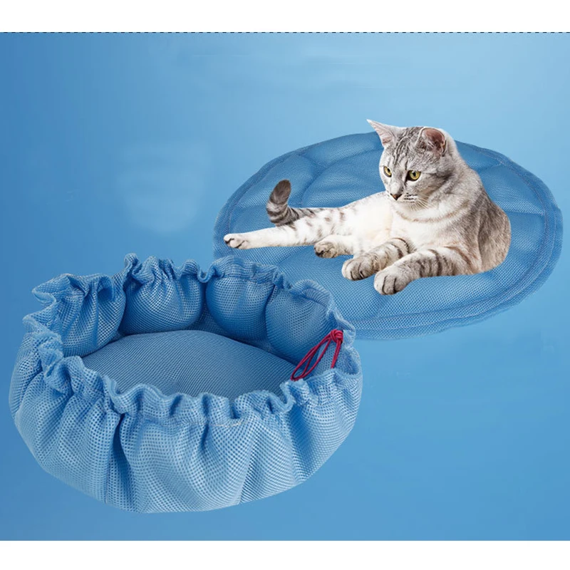 Breathable Mesh Pet Cat Bed Pad Double Purpose Small Dog Cat Cushion