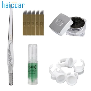 

Beauty Girl Hot Professional Microblading Semi-Permanent 3D Makeup Eyebrow Tattoo Needle Pen Pigment Kit/set Dec.7