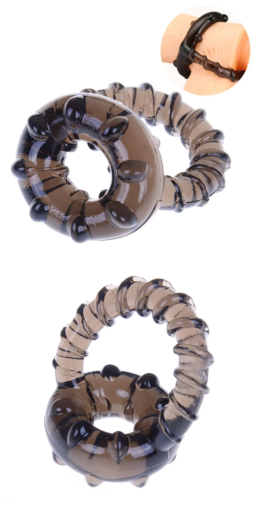 Wet Cock Ring Men Time Delay Ring Lasting Product Silicone Penis Dual Male Soft Lover Sexy Toy Game Ring Body Jewelry