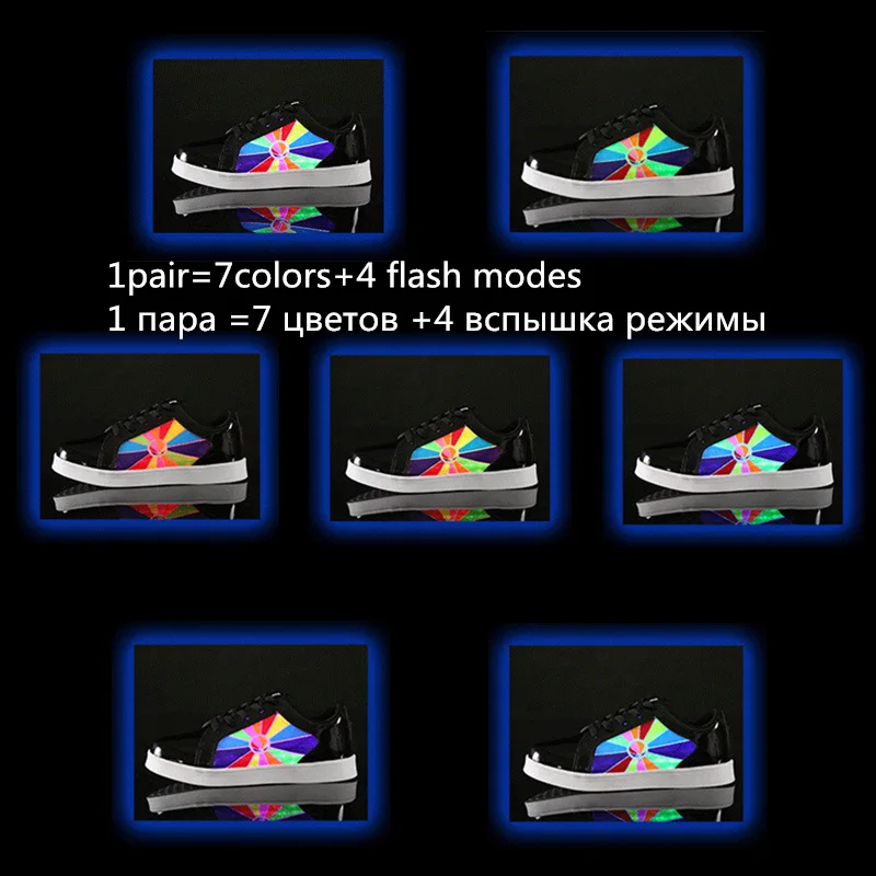 7ipupas 2017 новые светящиеся кроссовки с Полноразмерным экраном из фибернета