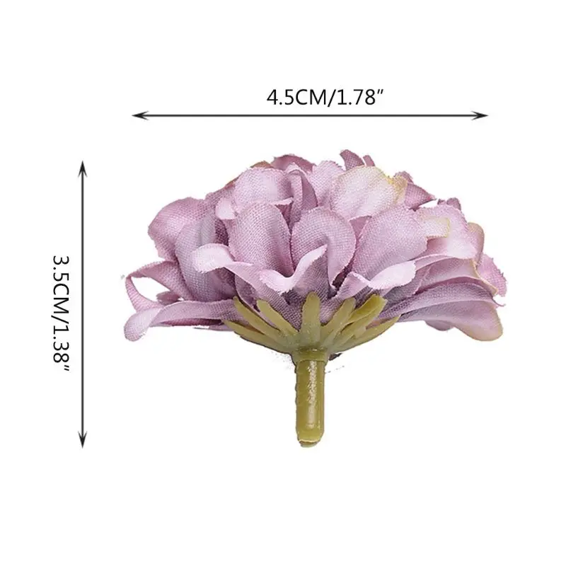 10 шт./компл. 4,5 см реальный сенсорный Искусственный цветок Гортензия головы DIY ремесло венок подарочные букеты Скрапбукинг свадебные